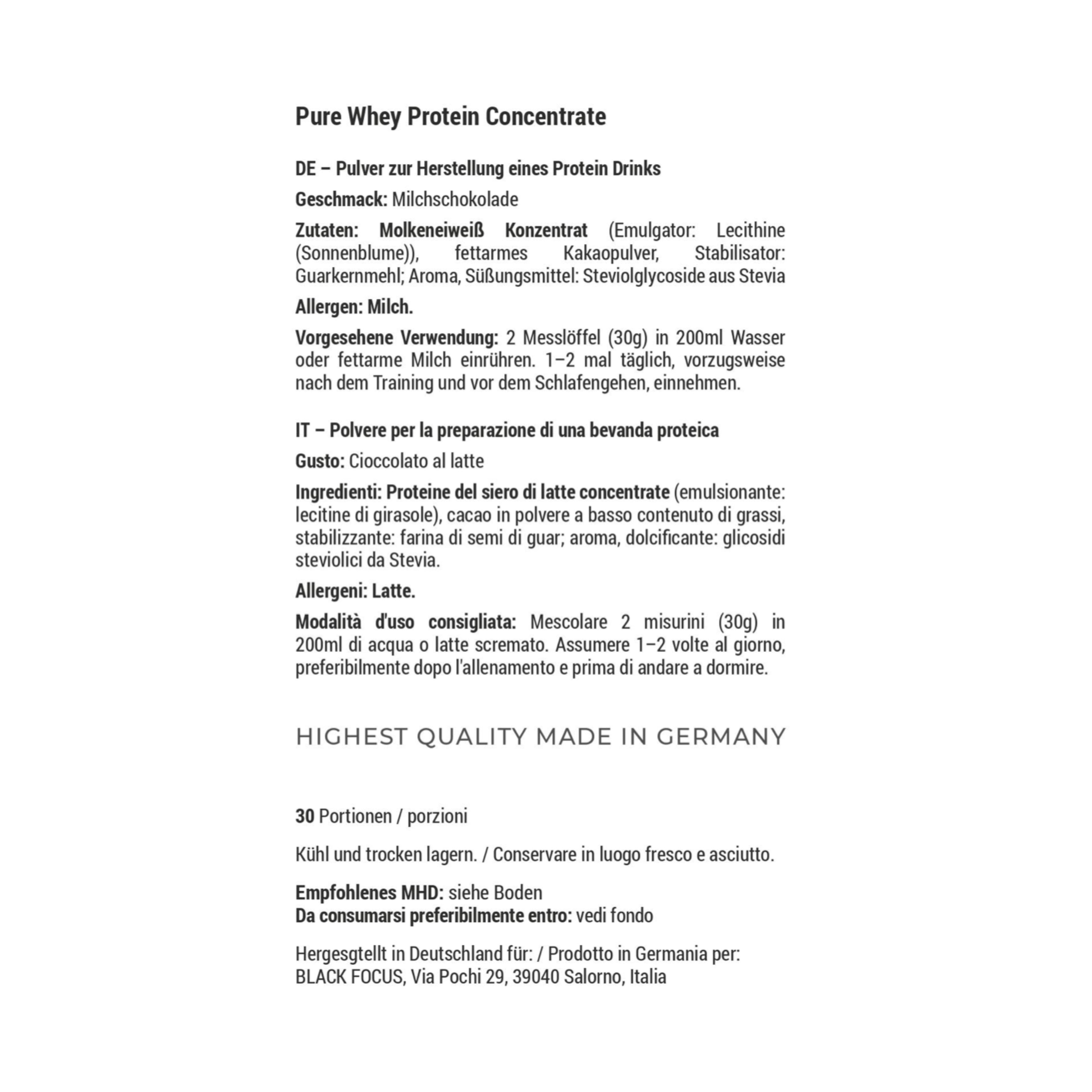 Whey Protein - Pure Whey Protein Concentrate