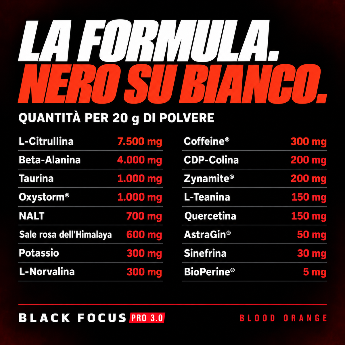 Black Focus Pro 3.0 Extreme Pre-Workout 400g