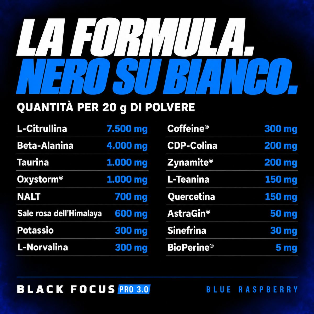 Black Focus Pro 3.0 Extreme Pre-Workout 400g