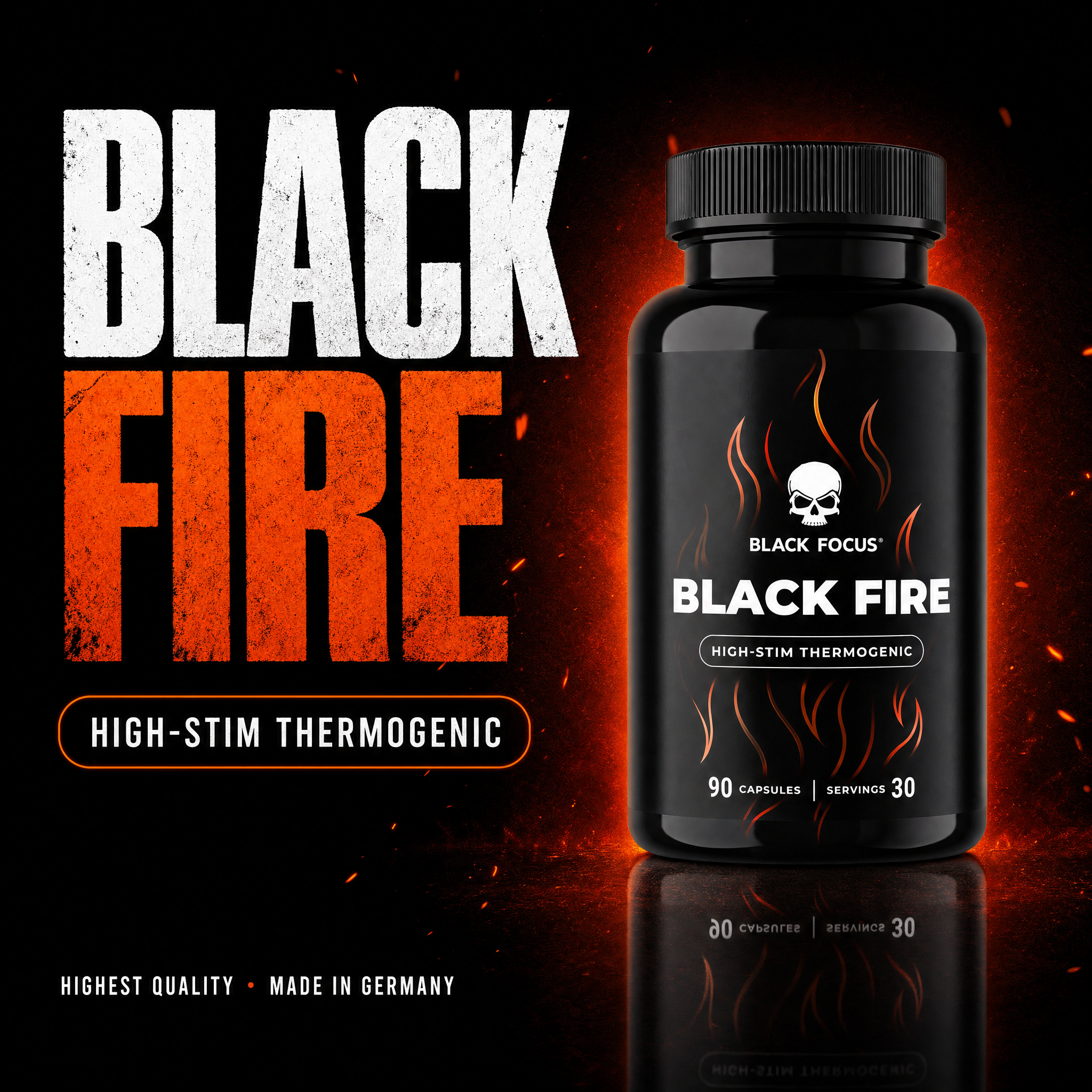 Black Fire — High-Stim Thermogenic, made in Germany