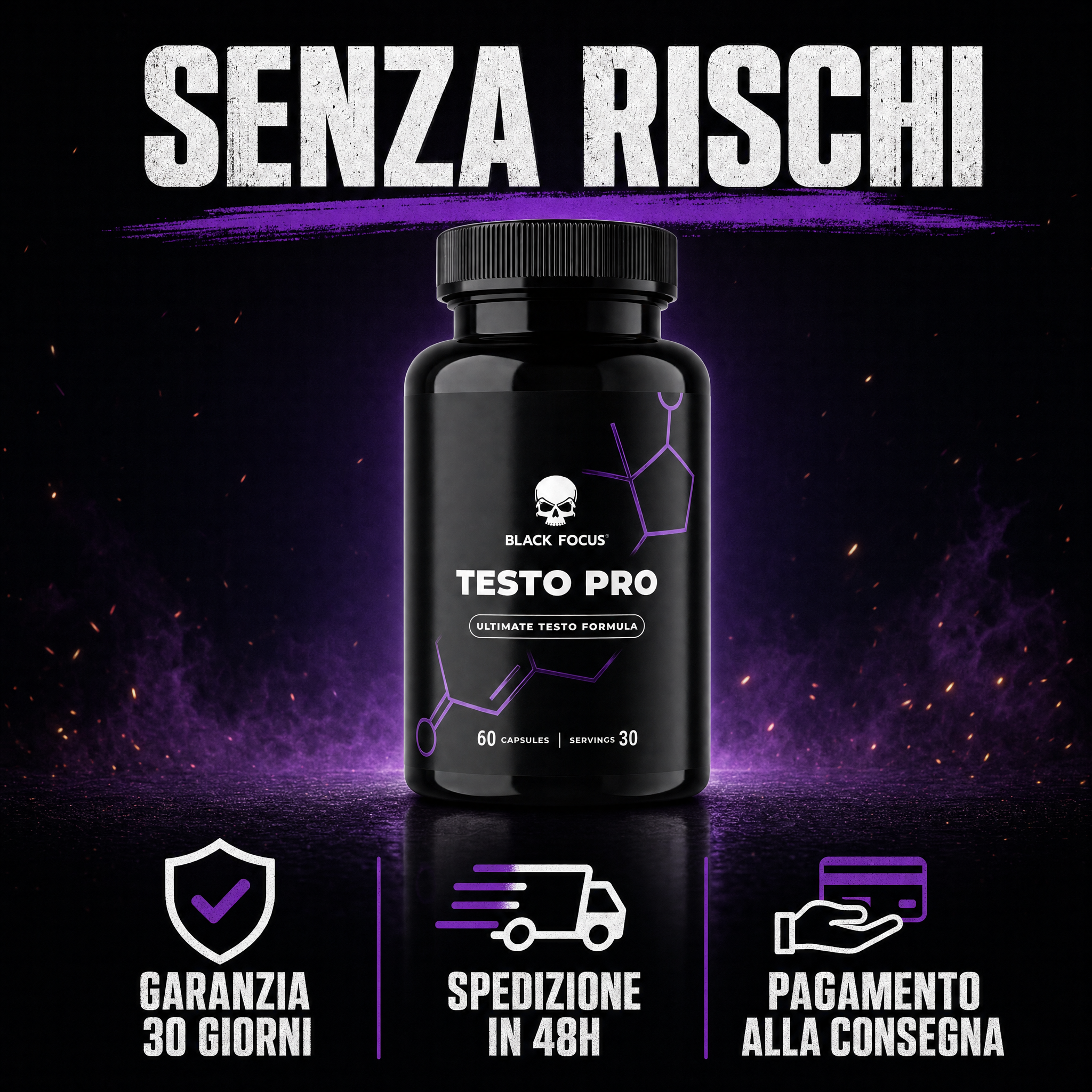 Senza rischi: garanzia 30 giorni, spedizione 48h, pagamento alla consegna