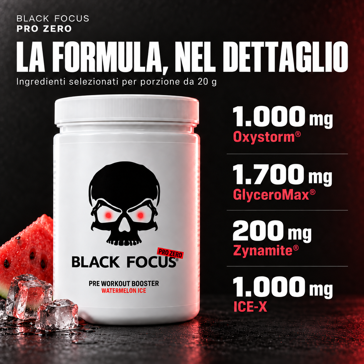 Black Focus Pro Zero Watermelon Ice – la formula nel dettaglio