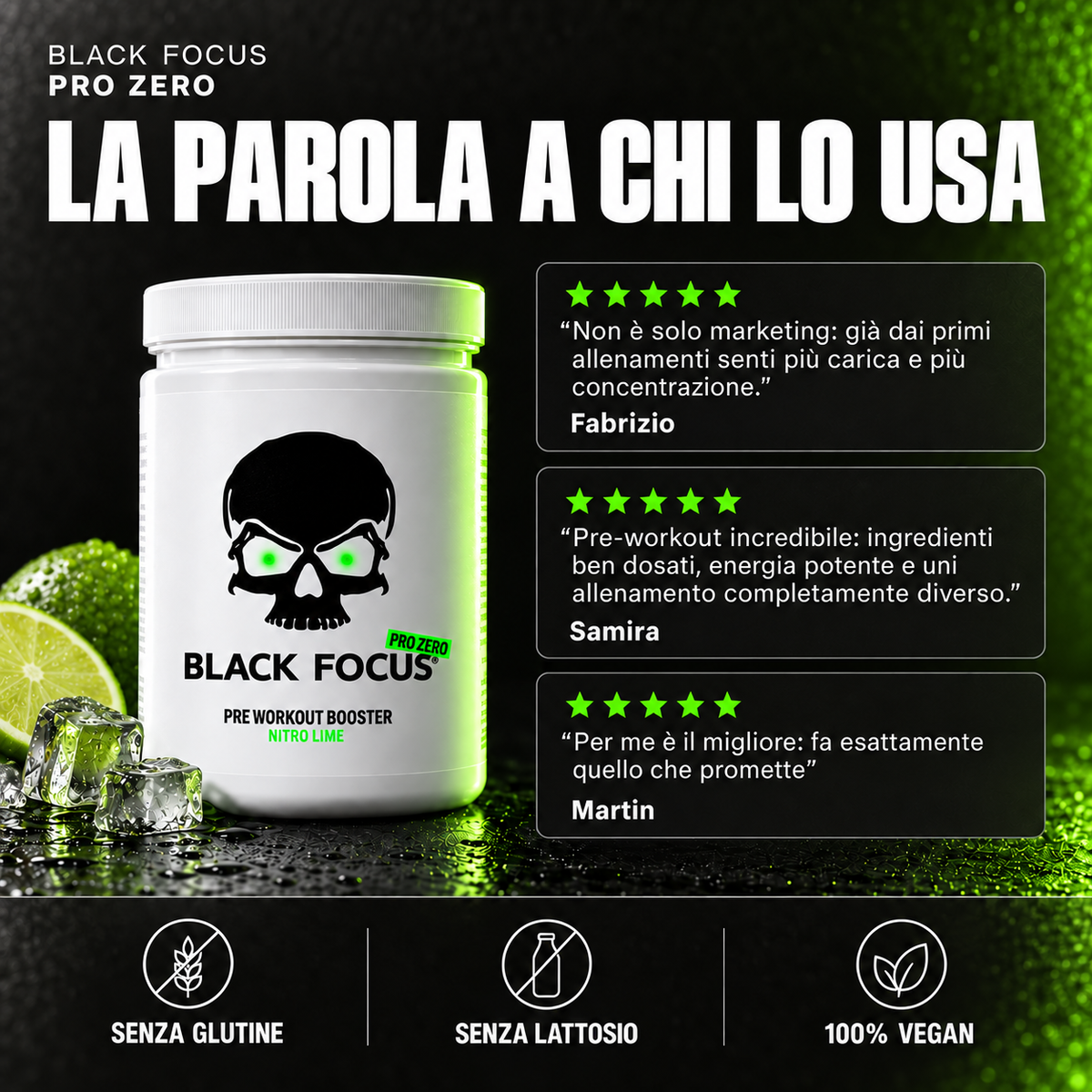 Black Focus Pro Zero Nitro Lime – recensioni