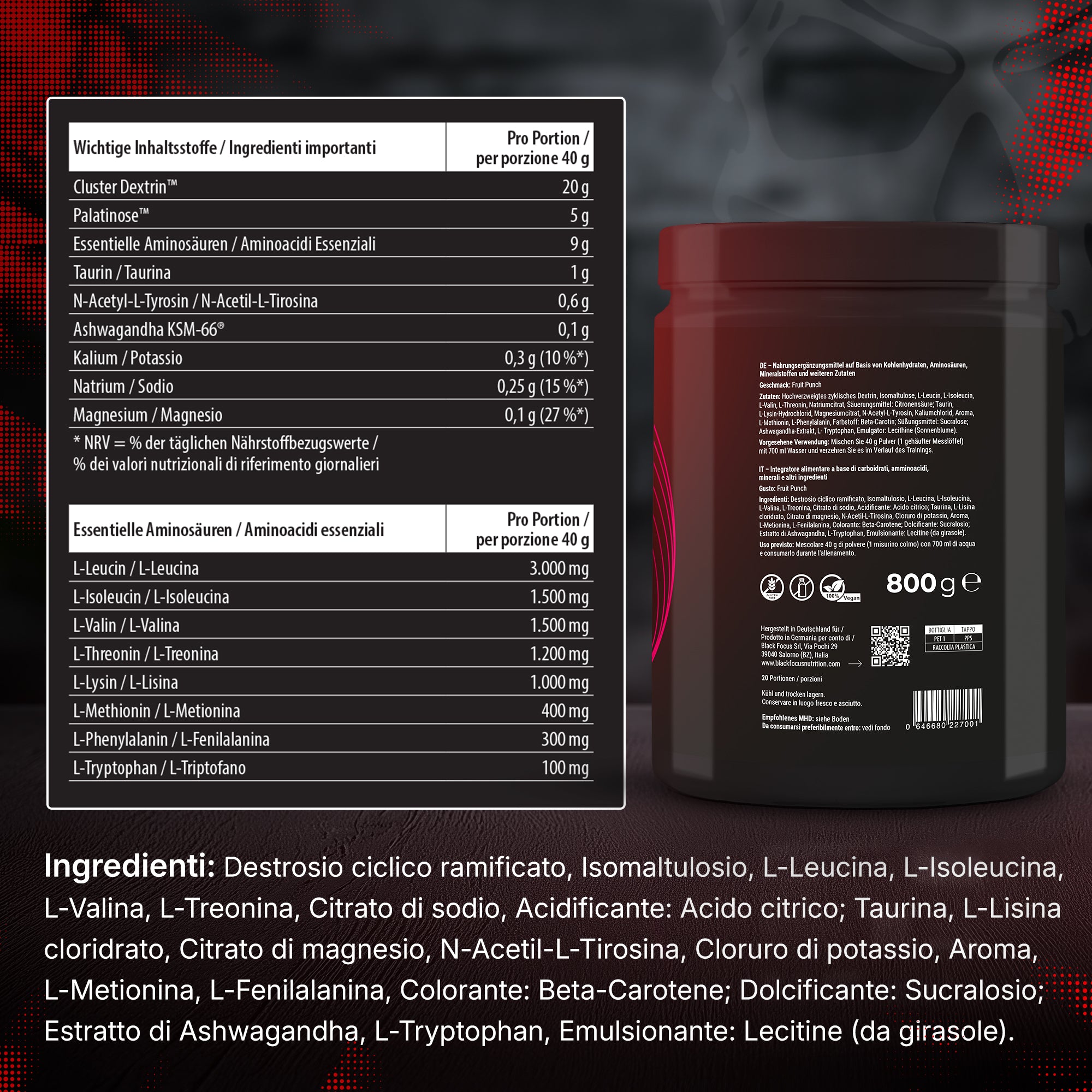 Charger EAA + Cluster Dextrin Intra-Workout 800g