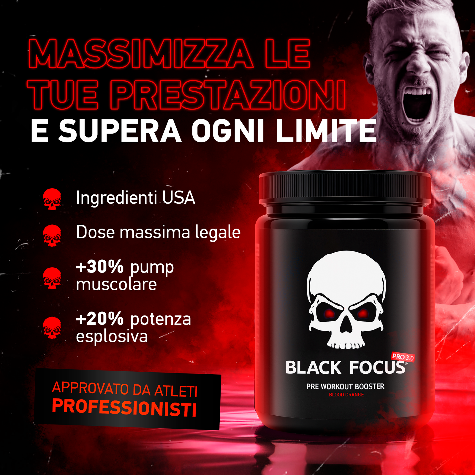 Black Focus Pro 3.0 Extreme Pre-Workout 400g