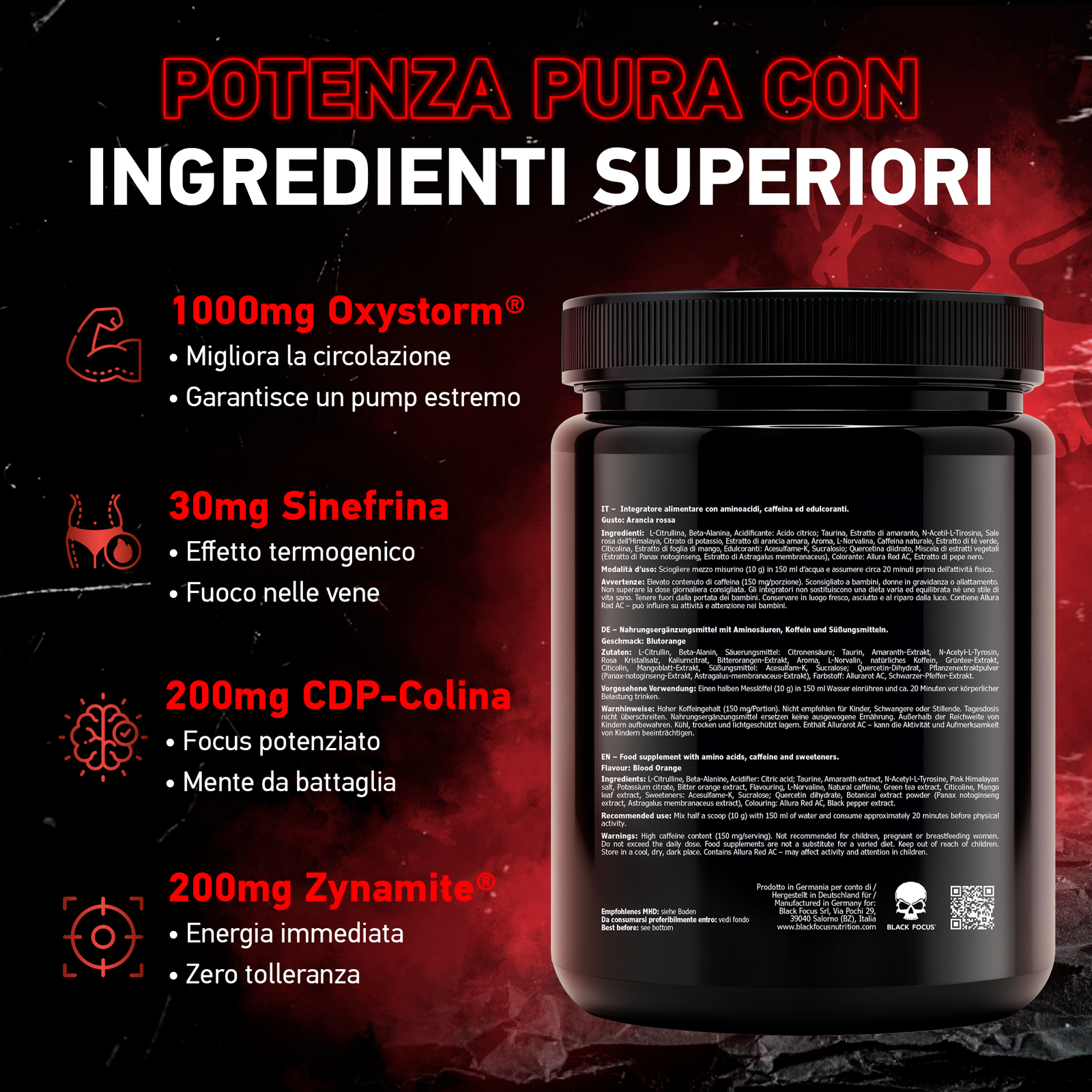 Black Focus Pro 3.0 Extreme Pre-Workout 400g