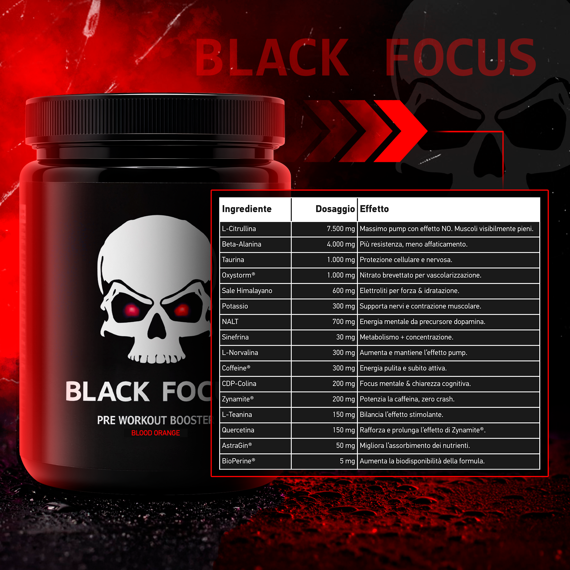 Black Focus Pro 3.0 Extrem Pre-Workout 400g