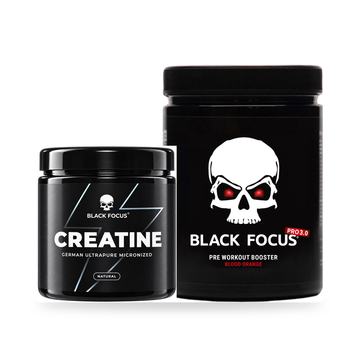 Core Stack: Black Focus Pro 3.0 pre-workout 400 g e Creatina Ultrapure Micronizzata 250 g
