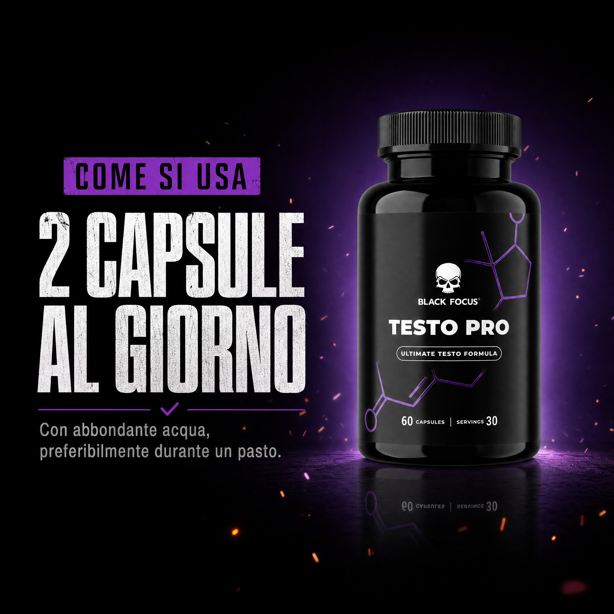 Come si usa: 2 capsule al giorno con acqua durante un pasto