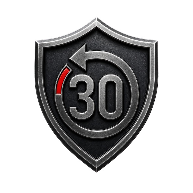 Emblema garanzia di 30 giorni