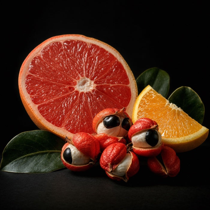 Pompelmo, arancia e guaranà